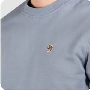 Ted Baker Light Blue Oxford badge crew neck short sleeved t-shirt size 3/small